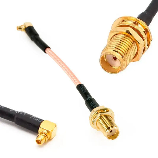 Перехідник кутовий Pigtail MMCX на RPSMA 100mm RG316