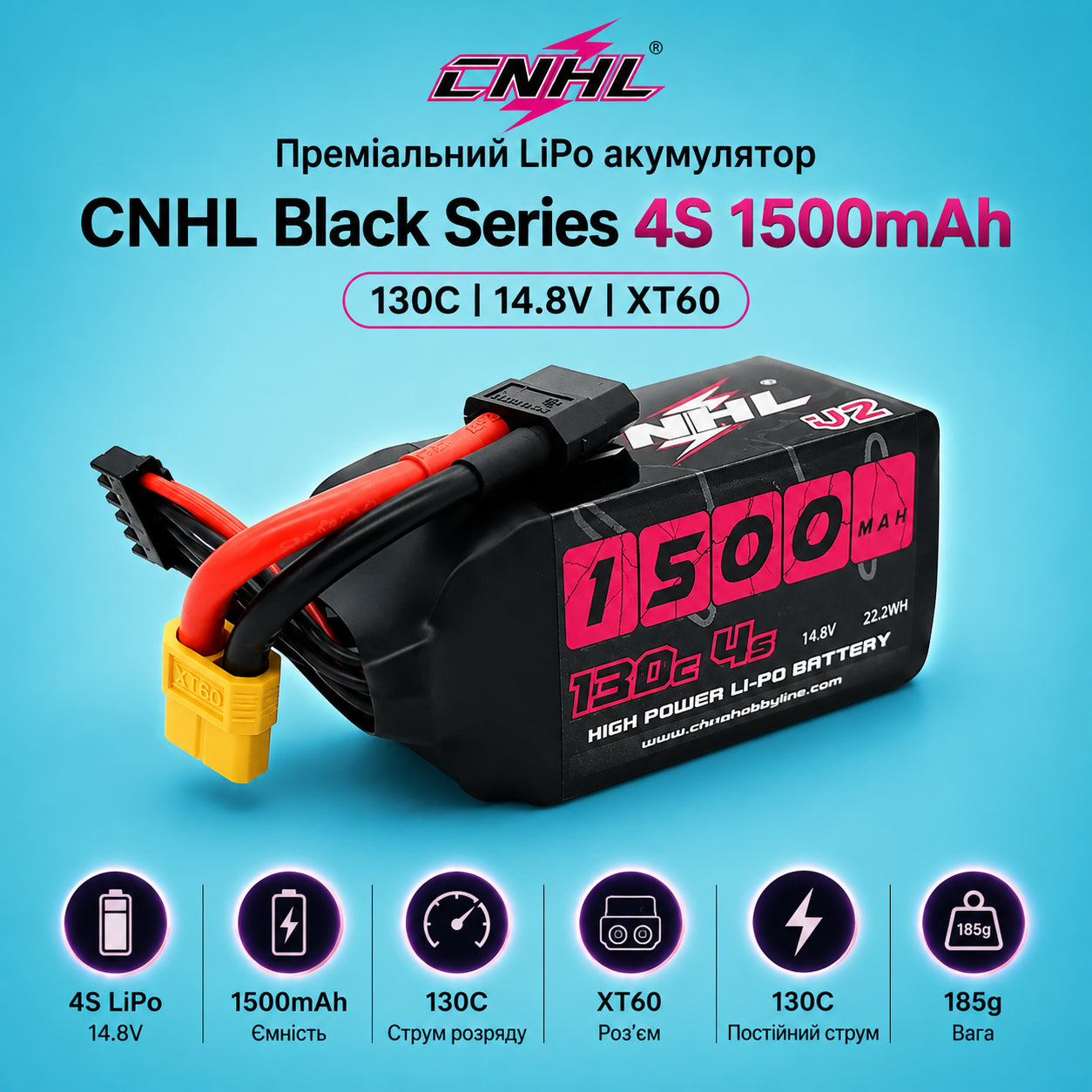 CNHL 4S 1500 мАч 130C XT60