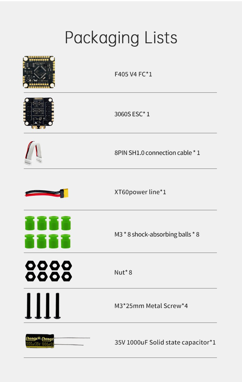 Стек Aocoda-RC F460S F405 V4 60A FC&ESC