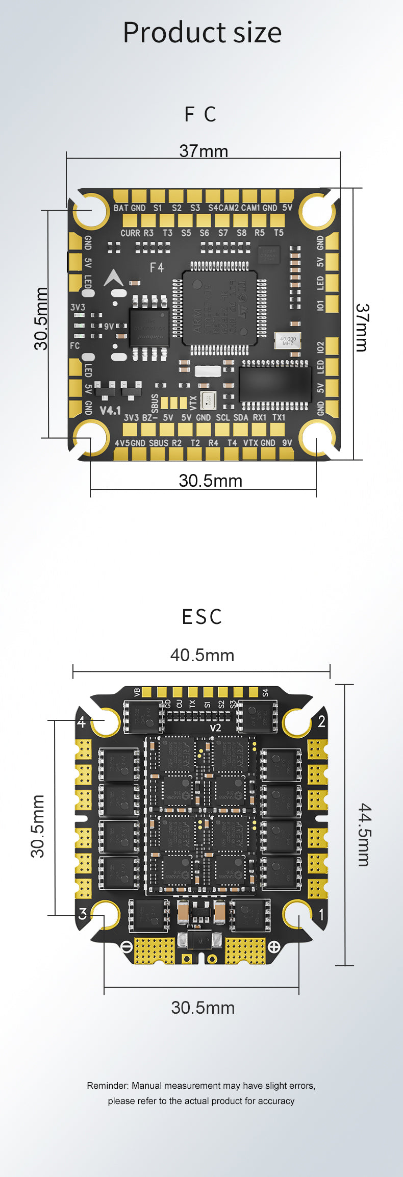 Стек Aocoda-RC F465S F405 V4 65A FC&ESC