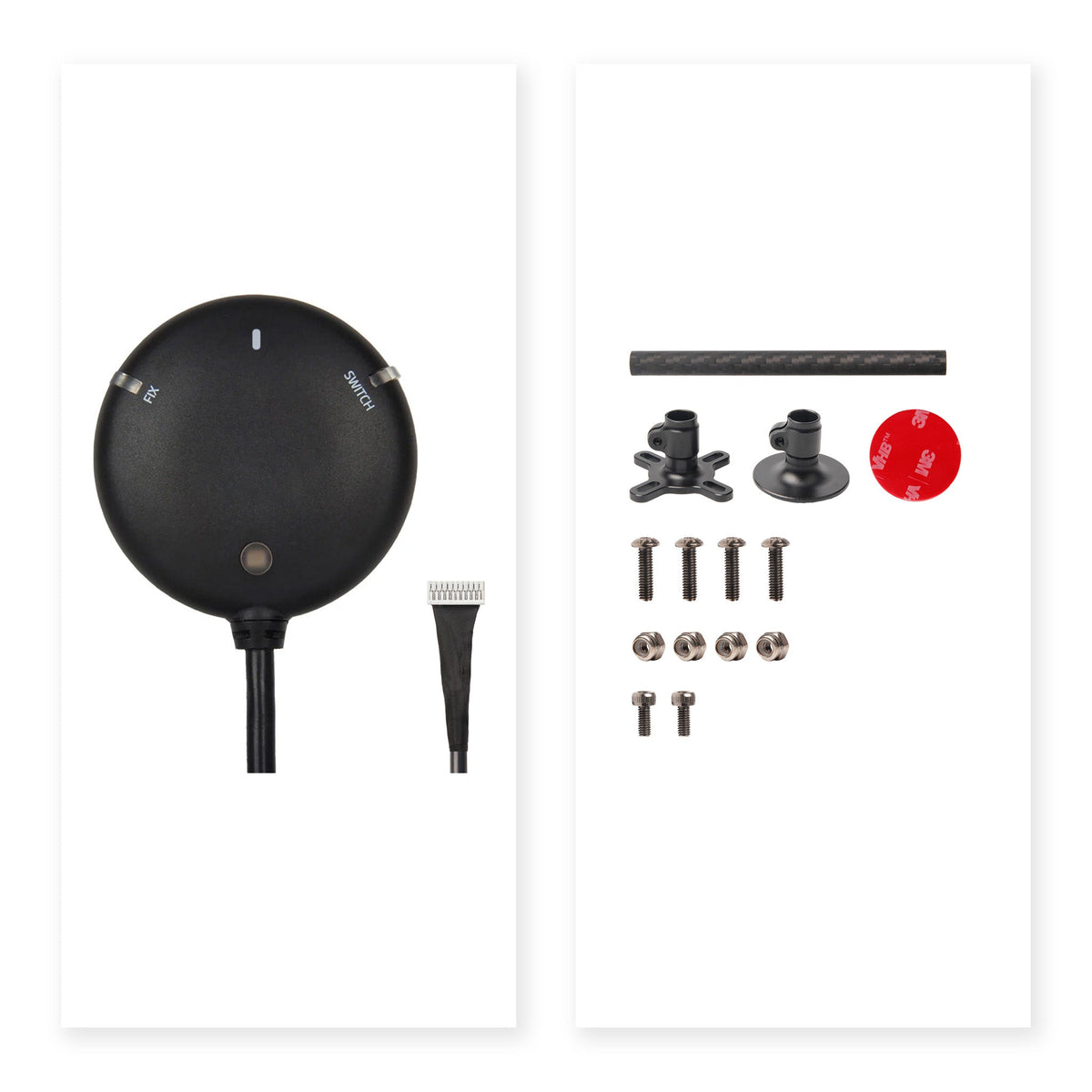 GPS модуль Holybro M9N GPS 10-pin — комплектація: модуль, стійка, основи, гвинти