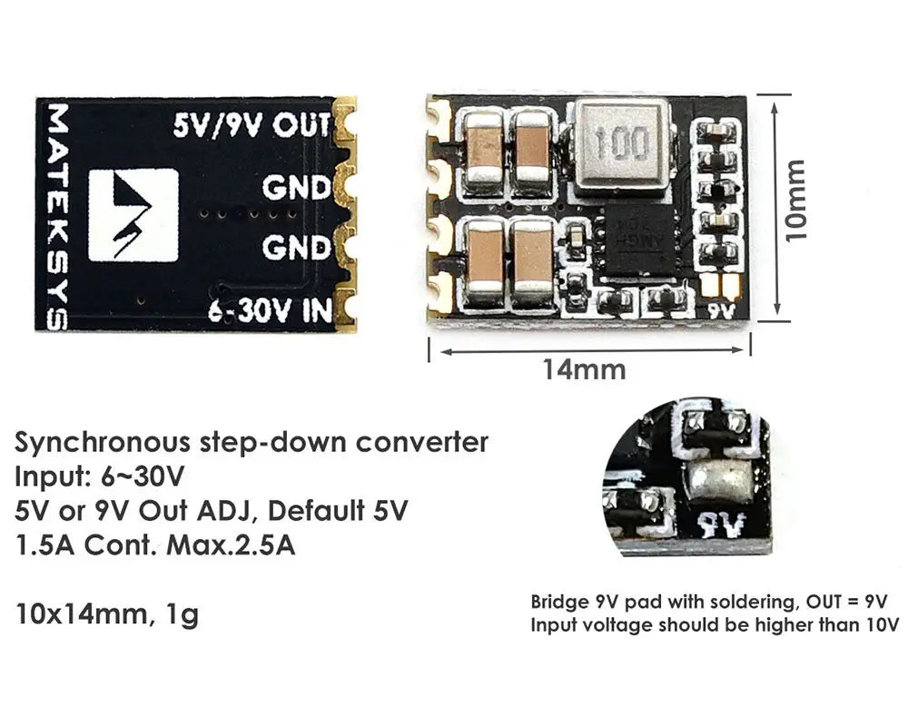 Регулятор живлення Matek Micro BEC 6-30V 5V/9V (3шт)