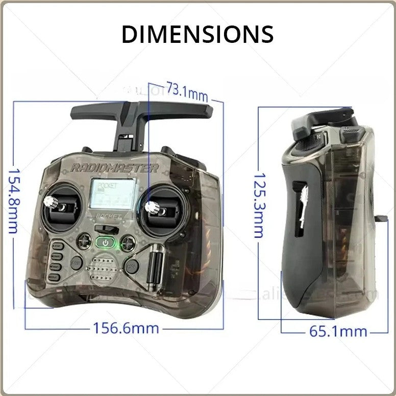Radiomaster Pocket ELRS M2 Charocal Remote Control