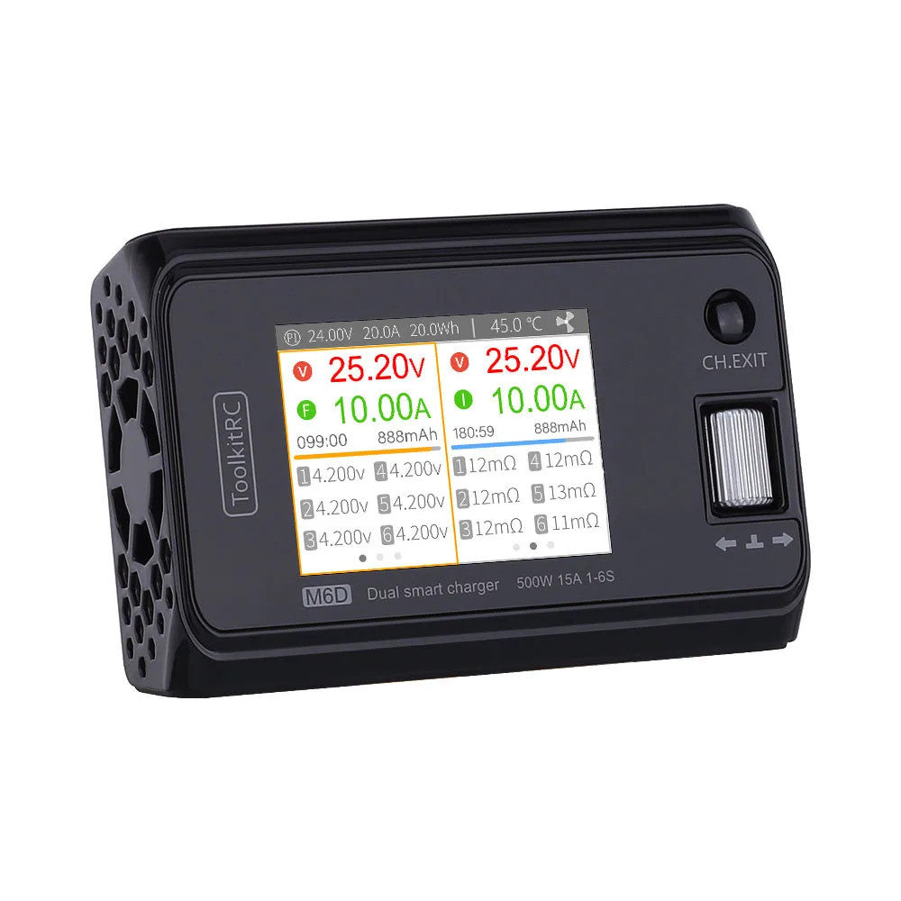 ToolkitRC M6D v3 500W 15A Двоканальний зарядний пристрій