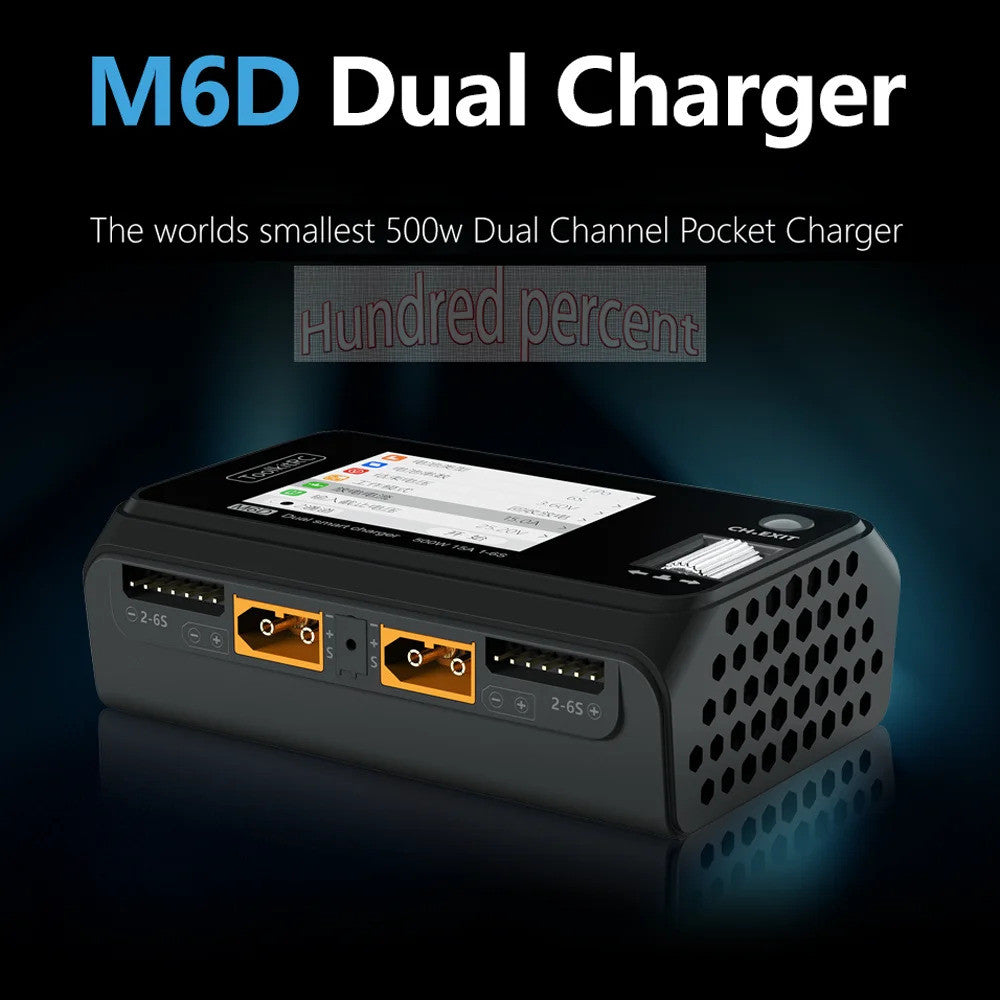 ToolkitRC M6D v3 500W 15A Двоканальний зарядний пристрій