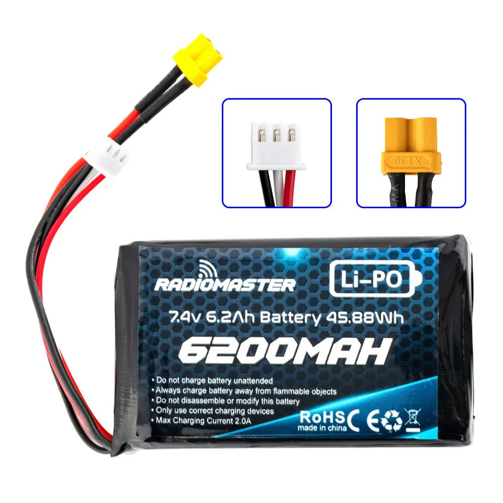 Фірмовий акумулятор RadioMaster 2S 6200mAh 7,4V Li-ion для пультів керування (Original)