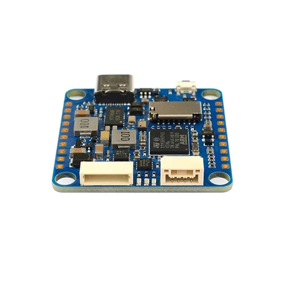 Matek H743 Slim V4 Flight Controller — side view with connectors