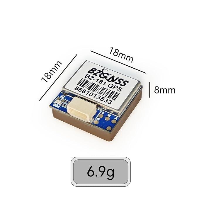 GPS модуль BZGNSS BZ-181 — розміри 18 × 18 × 8 мм, 6.9 г