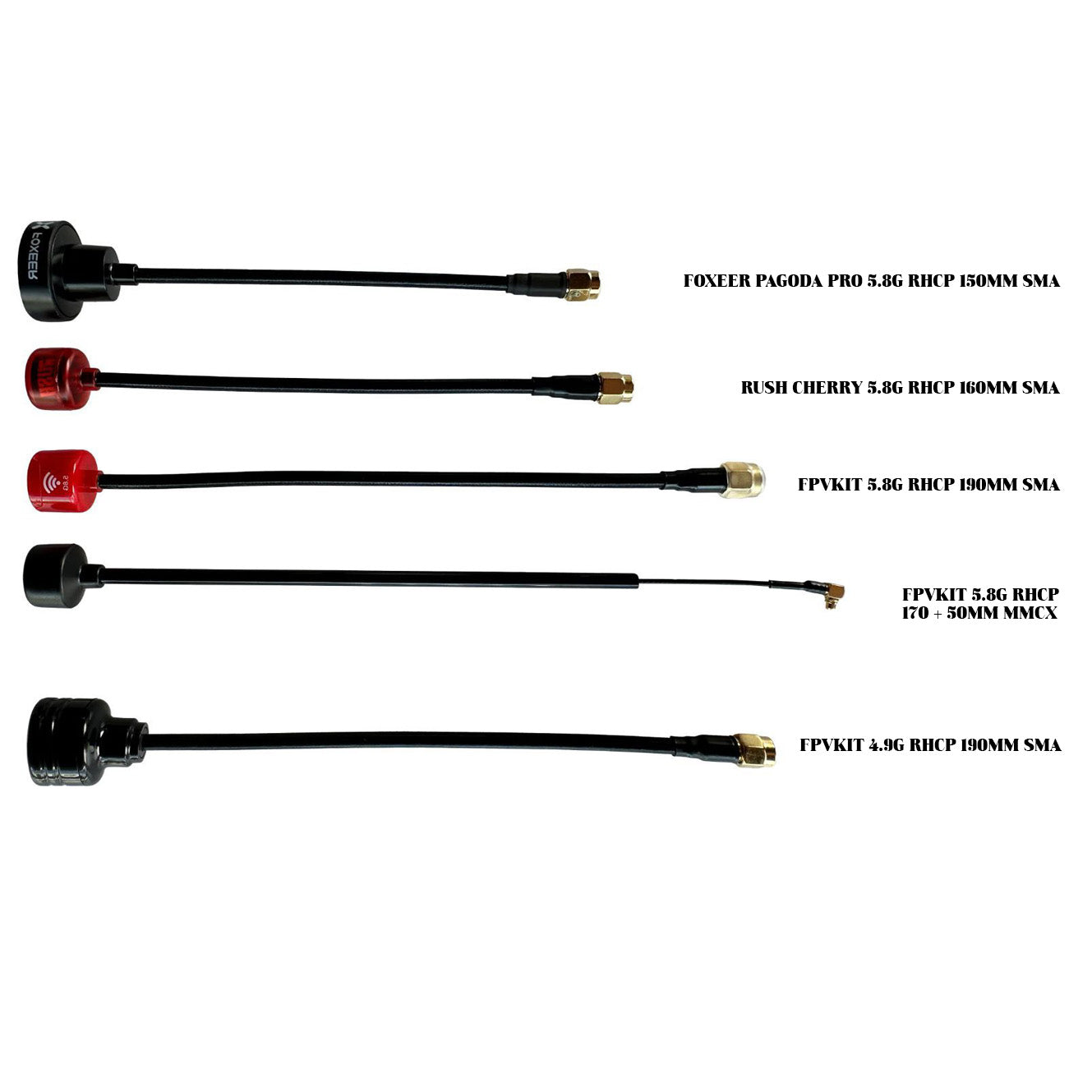 Антена FPVkit 5.8G SMA 190mm RHCP
