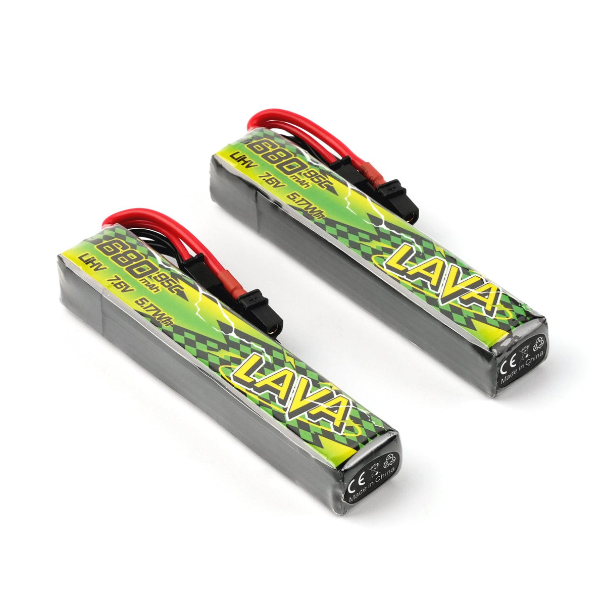 Акумулятор BetaFPV LAVA II 2S 680mAh 95C LiHV — два паки з роз'ємами XT30