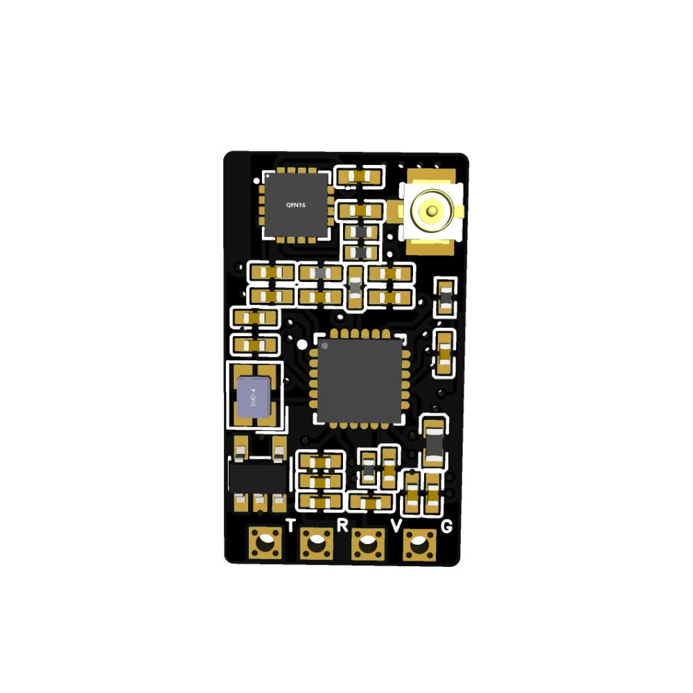 Приймач HPXGRC ELRS Nano 2.4G — верхня сторона з роз'ємом антени IPEX