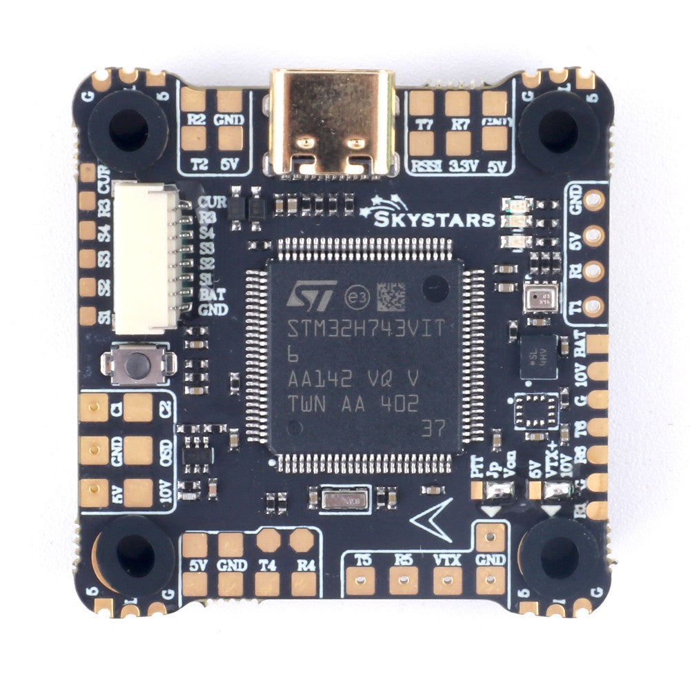SKYSTARS H743 HD flight controller, top