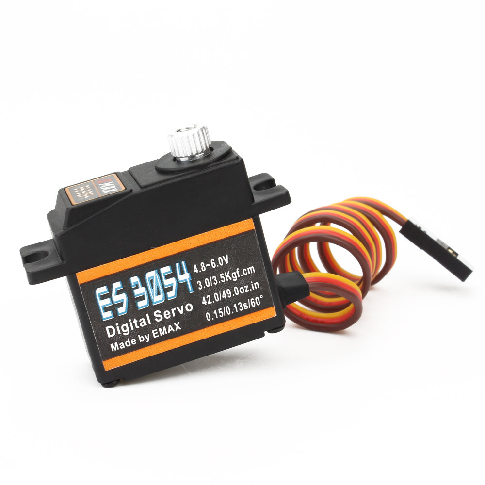 EMAX ES3054 servo — front angled view with wire